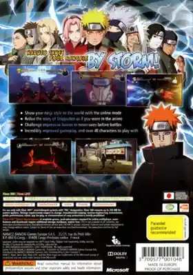 Naruto Shippuden Ultimate Ninja Storm 2 (USA) box cover back